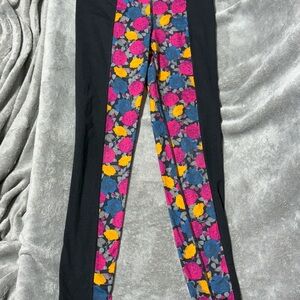 Nike Leggings Pants Black Multicolor Floral Dri Fit Women’s Size Medium M